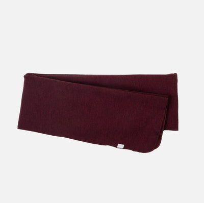 Women's Merino Wool Rib Scarf - Mulberry Melange