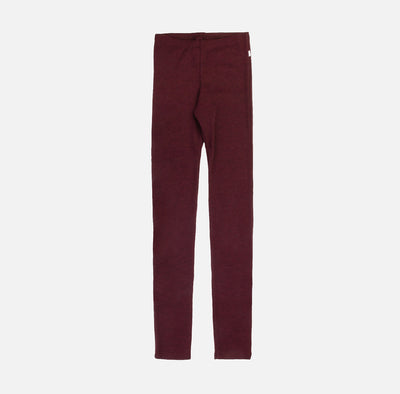 Women's Merino Wool Rib Leggings - Mulberry Melange