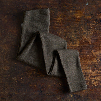Women's Merino Wool Rib Leggings - Ash Melange