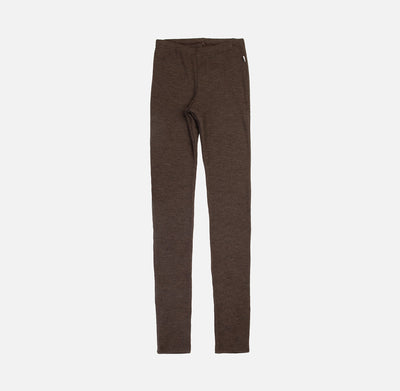 Women's Merino Wool Rib Leggings - Ash Melange