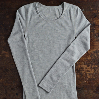 Women's Merino Wool Long Sleeve Top - Cloud