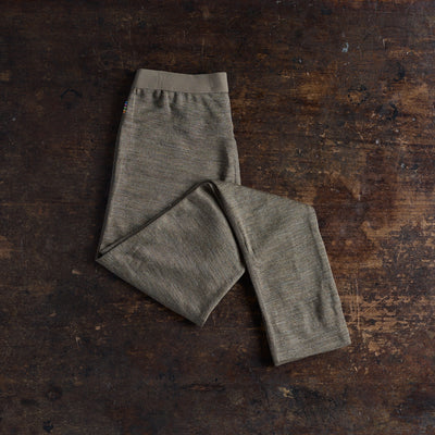 Kids Merino Wool/Silk Leggings - Ash