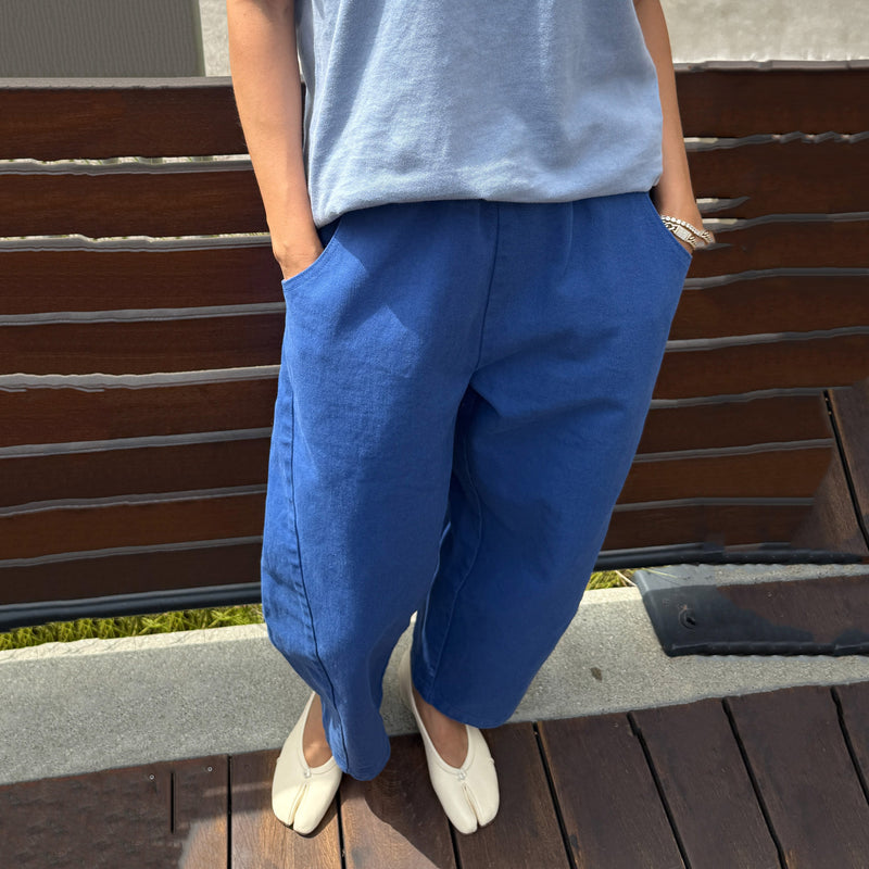 Women's Cotton  Arc Pants - Azure