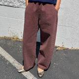 Women's Cotton Arc Pants - Chocolate