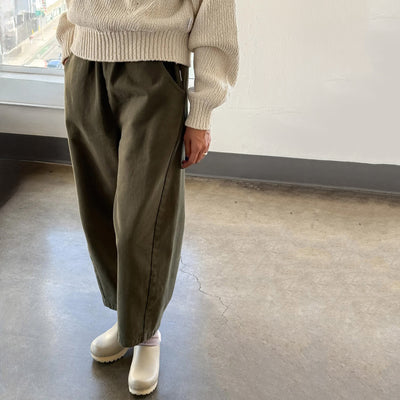 Women's Cotton Arc Pants - Olive Canvas