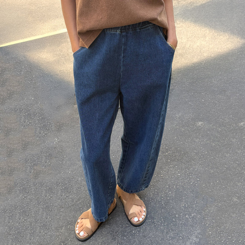 Women's Cotton Arc Pants - Blue Denim