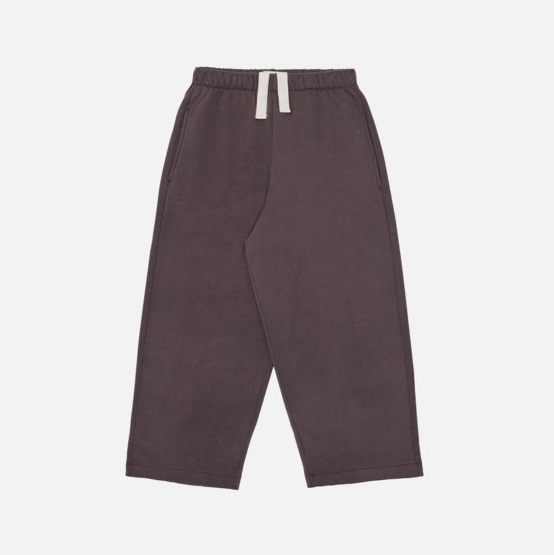 Kids Cotton Fleece Backed Lounge Pants - Dark Cherry