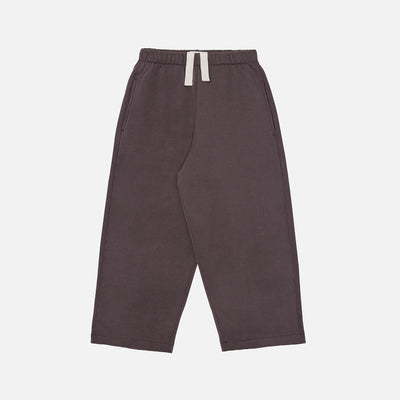 Kids Cotton Fleece Backed Lounge Pants - Dark Cherry