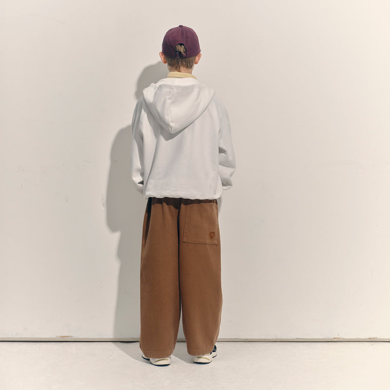 Kids Cotton Twill Relaxed pants - Toffee
