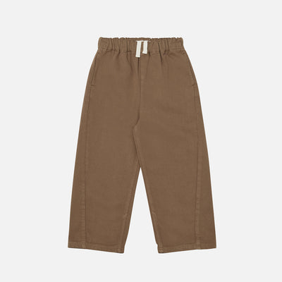 Kids Cotton Twill Relaxed pants - Toffee
