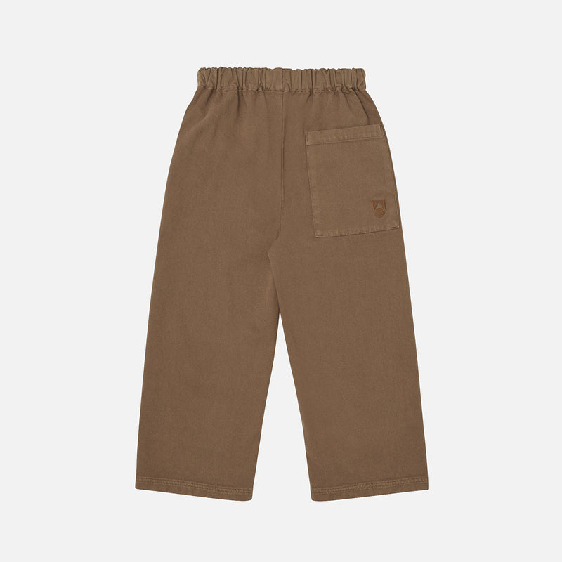 Kids Cotton Twill Relaxed pants - Toffee