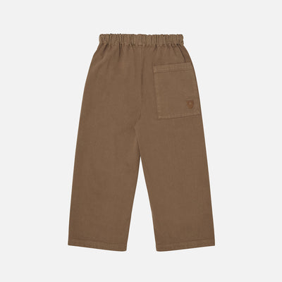 Kids Cotton Twill Relaxed pants - Toffee