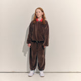 Kids Cotton Velour Bubble Sweatshirt - Roast