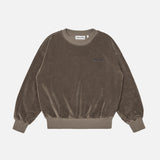 Kids Cotton Velour Bubble Sweatshirt - Roast