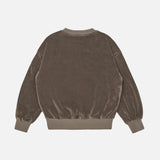 Kids Cotton Velour Bubble Sweatshirt - Roast