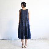 Women's Handloomed Cotton Mahdi Dress - Cornflower Blue
