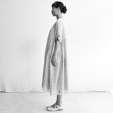 Women's Handloomed Cotton Summer Dress - Brown Stripe