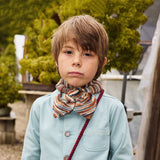 Kids Handknit Merino Wool Sledding Scarf - Neriage Space Dye