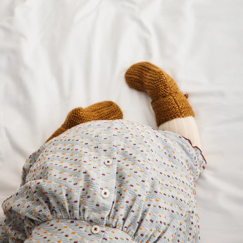 Baby Merino Wool Classic Booties - Nutmeg