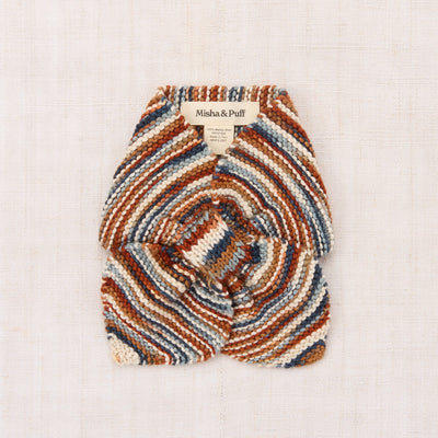 Kids Handknit Merino Wool Sledding Scarf - Neriage Space Dye