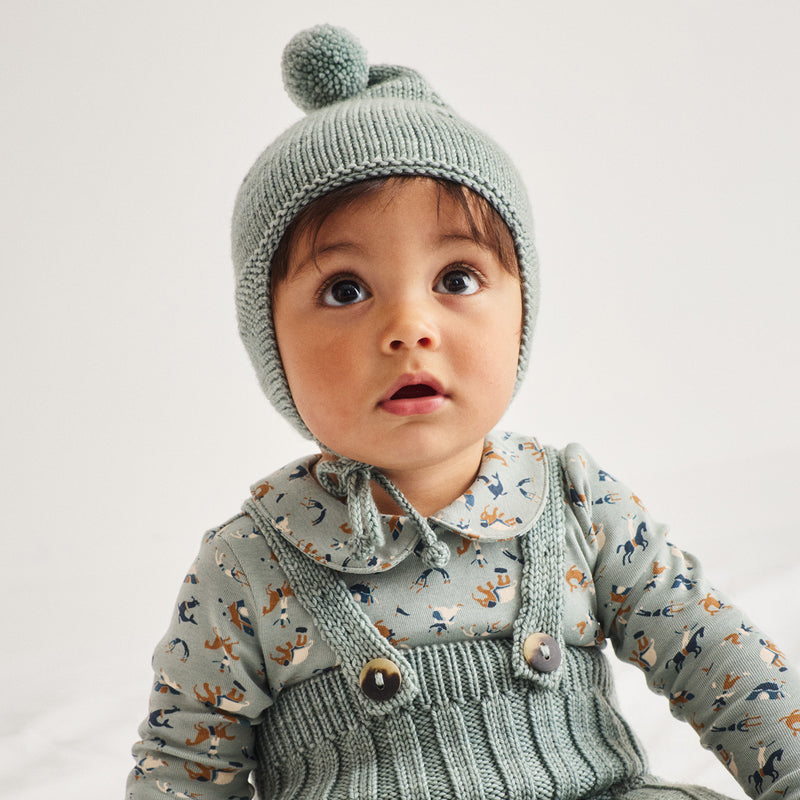Baby Handknit Merino Wool Pointy Peak Hat - Onsen