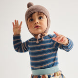 Baby Handknit Merino Wool Pointy Peak Hat - Turtledove