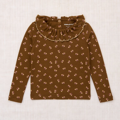Kids Pima Cotton Paloma Top - Nutmeg Mariposa