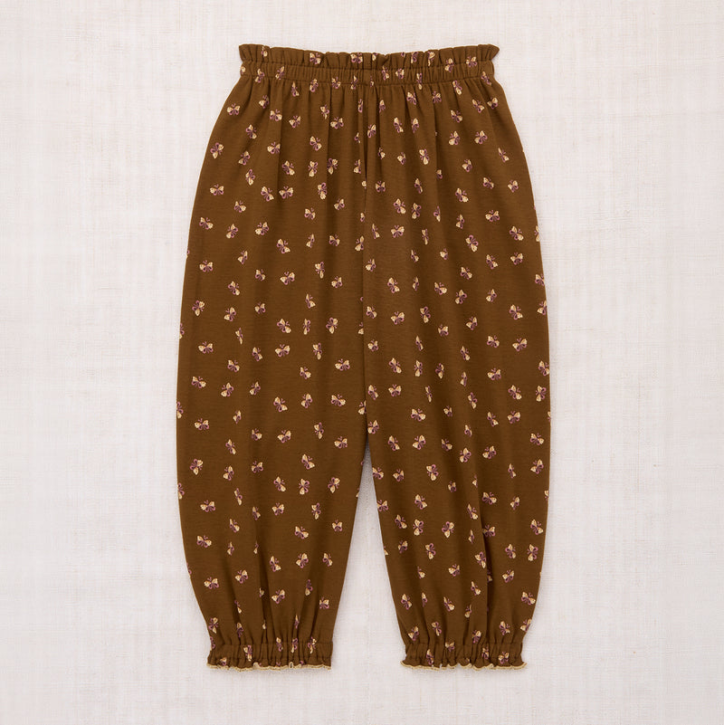 Kids Pima Cotton Balloon Pants - Nutmeg Mariposa