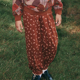 Kids Pima Cotton Balloon Pants - Nutmeg Mariposa