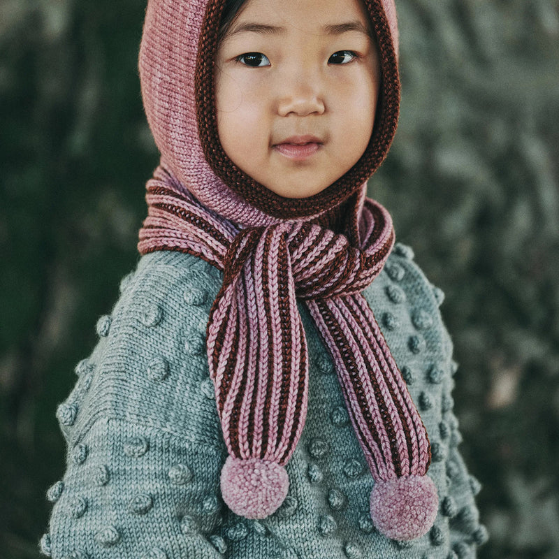 Kids Merino Wool Gloucester Scarf - Antique Rose
