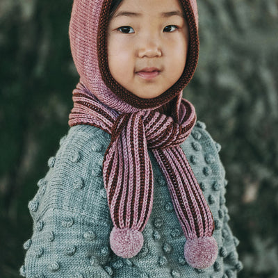 Kids Merino Wool Gloucester Scarf - Antique Rose