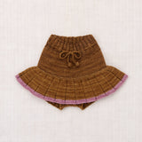 Kids Hand Knit Merino Wool Skating Pond Skirt - Nutmeg