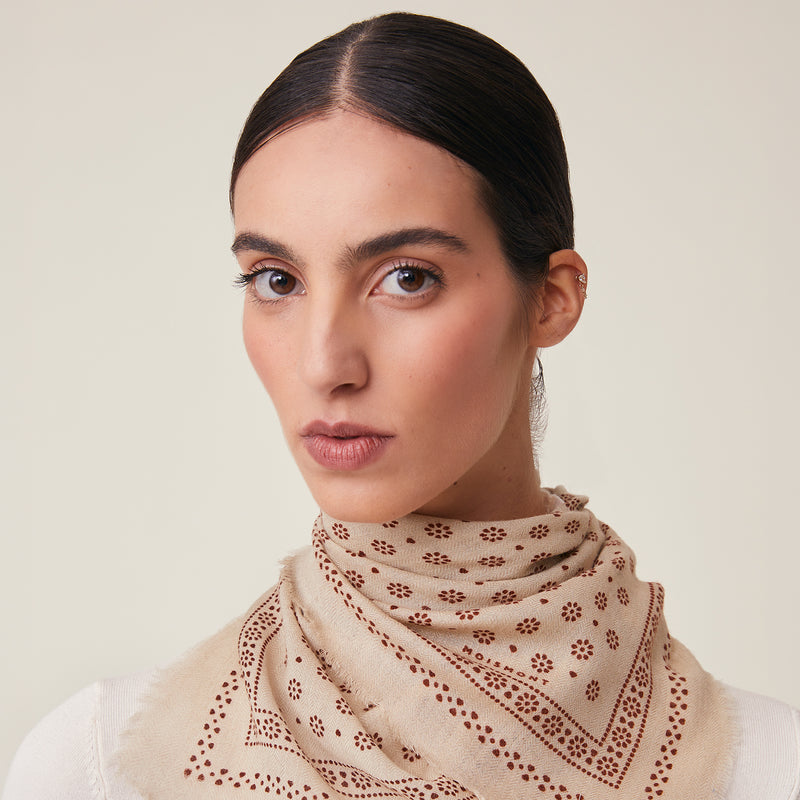 Adults Boiled Wool Olaf Scarf - No.676 Western