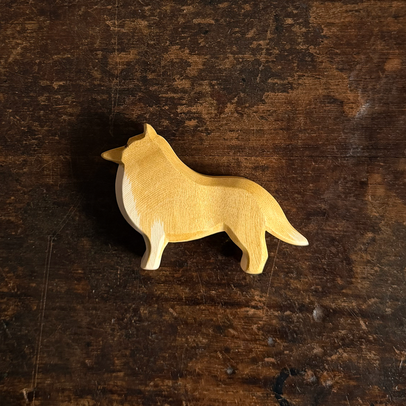 Handcrafted Wooden Collie