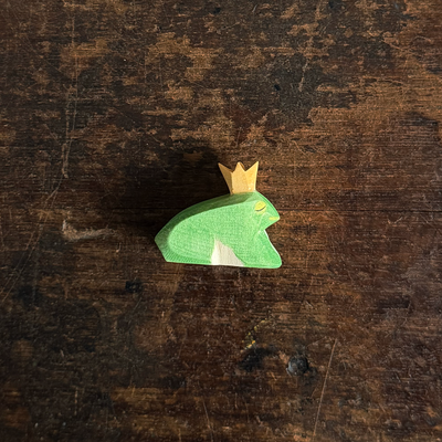 Handmade Wooden Frog King