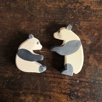 Handcrafted Wooden Standing Panda