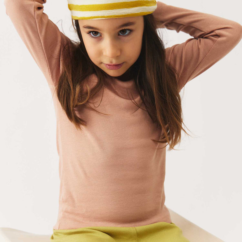 Cotton LS Top - Dusty Pink