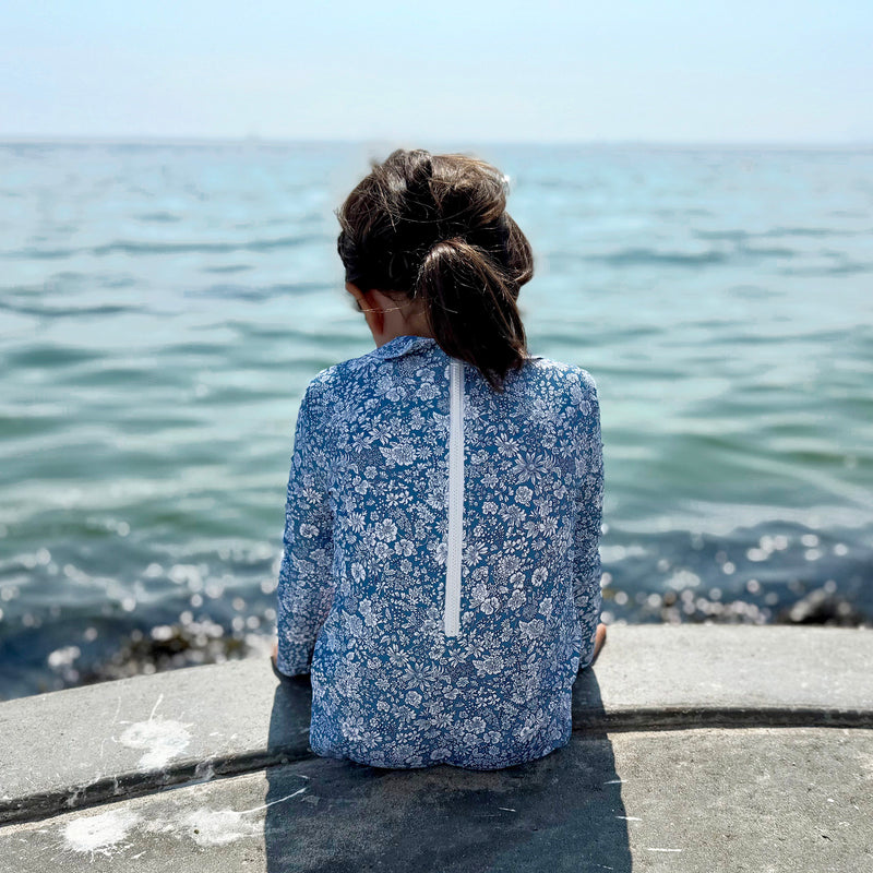 Kids Peter Pan UV LS Swimsuit - Evening Sky