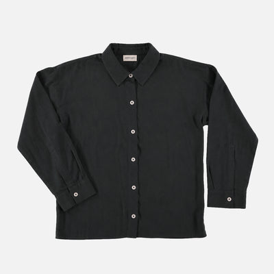 Women's Cotton Camelia Shirt - Pirate Black
