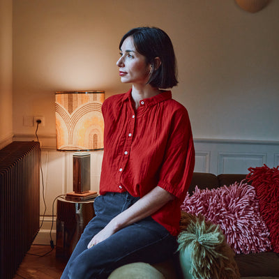 Women's Cotton Neotine Blouse - Equestrian Red