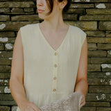 Women's Cotton Paquerette Dress - Pastel Yellow