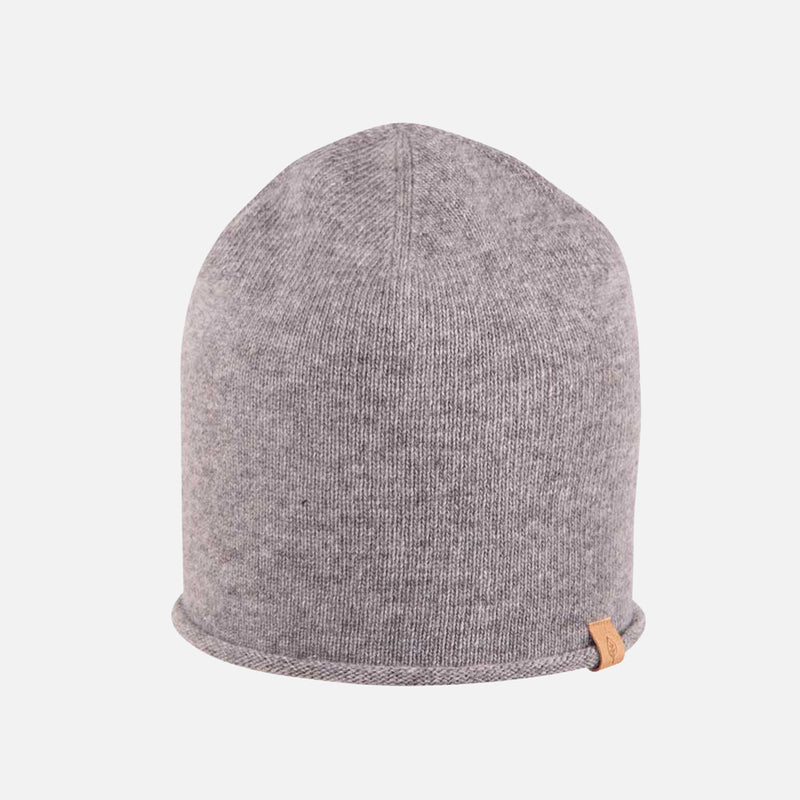 Women's Merino Wool/Cashmere Beanie - Grey Melange