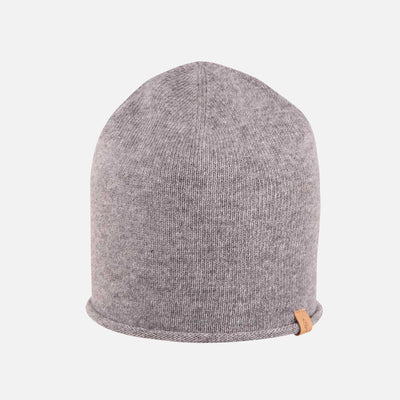 Women's Merino Wool/Cashmere Beanie - Grey Melange