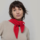 Adults Recycled Cashmere Masha Bandana/Scarf - Red Papavero