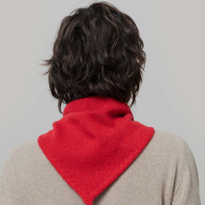 Adults Recycled Cashmere Masha Bandana/Scarf - Red Papavero