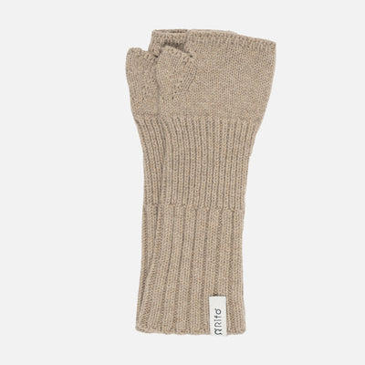 Women's Recycled Cashmere Tamara Fingerless Mittens - Beige Sabbia