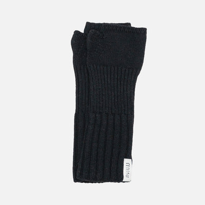 Women's Recycled Cashmere Tamara Fingerless Mittens - Black Ardesia