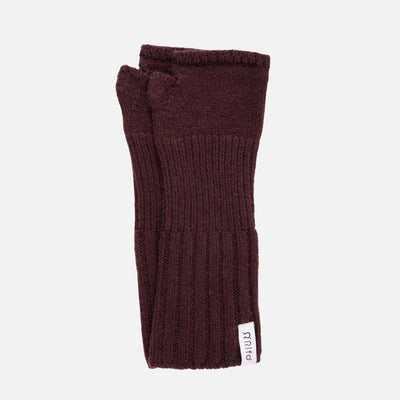 Women's Recycled Cashmere Tamara Fingerless Mittens - Brown Caffe