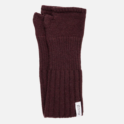 Women's Recycled Cashmere Tamara Fingerless Mittens - Brown Caffe