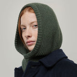 Adults Recycled Cashmere Marika Balaclava - Green Foresta